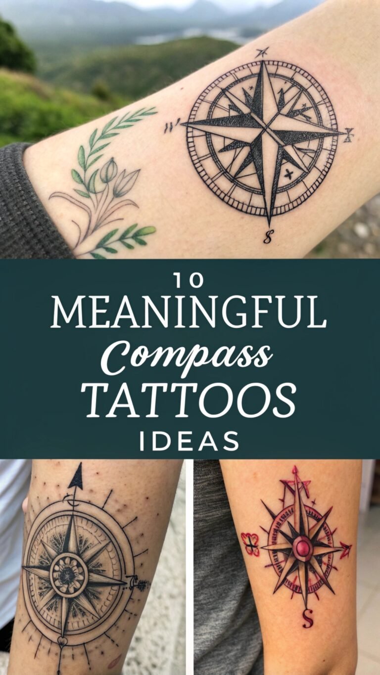 10 Meaningful Compass Tattoos Ideas: Navigate Your Style with Amazing Symbolism