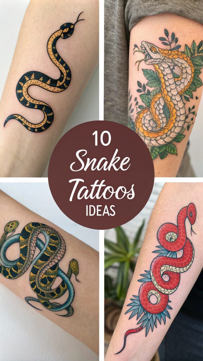 10 Snake Tattoos Ideas to Represent Renewal and Transformation