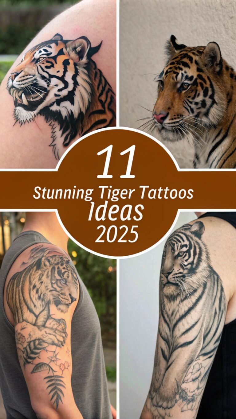 11 Stunning Tiger Tattoo Ideas 2025: Represent Power and Courage