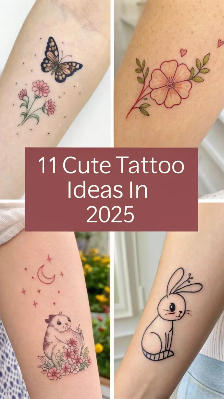 11 Cute Tattoo Ideas In 2025 to Add a Touch of Whimsy